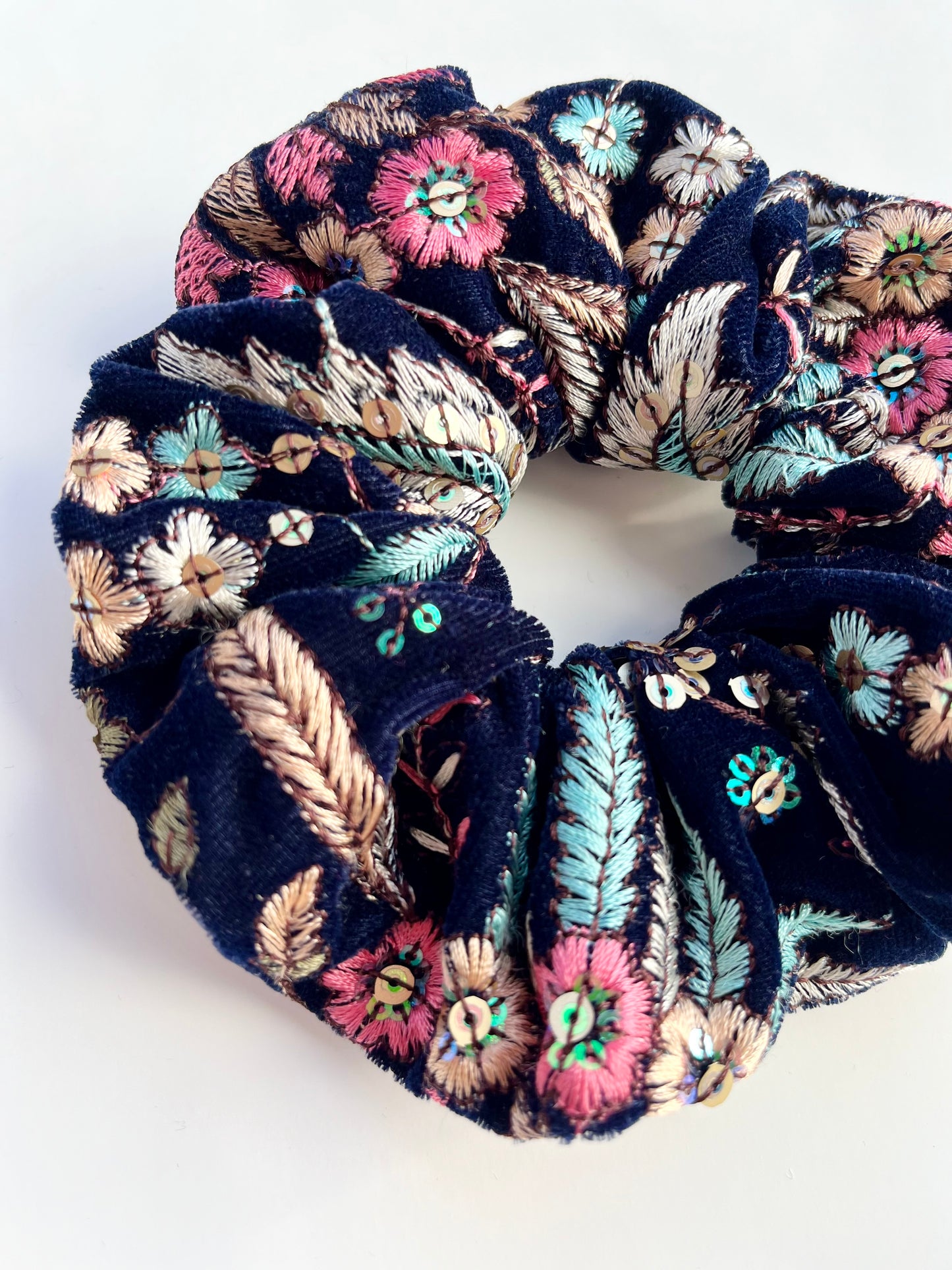 Veda Embroidered Scrunchie