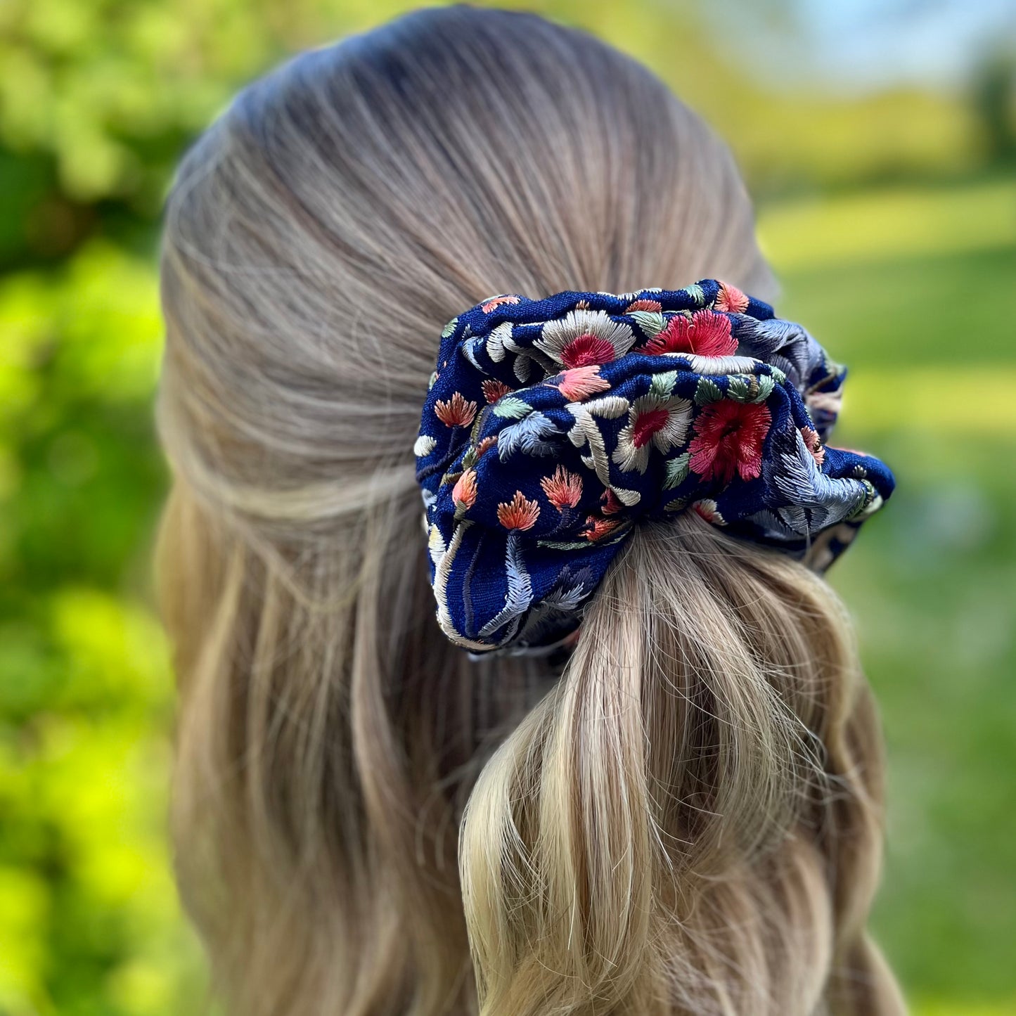 Jane Embroidered Scrunchie