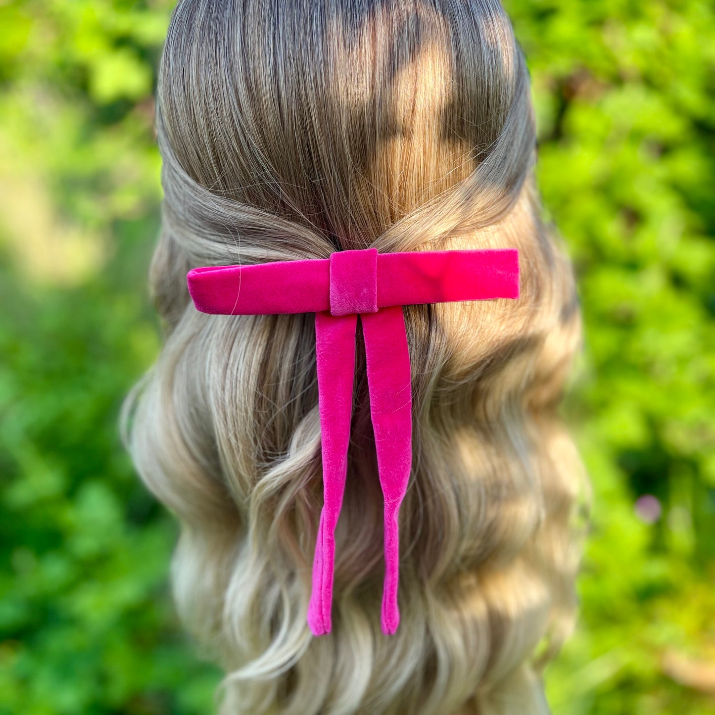 Julia Hot Pink Skinny Bow Clip