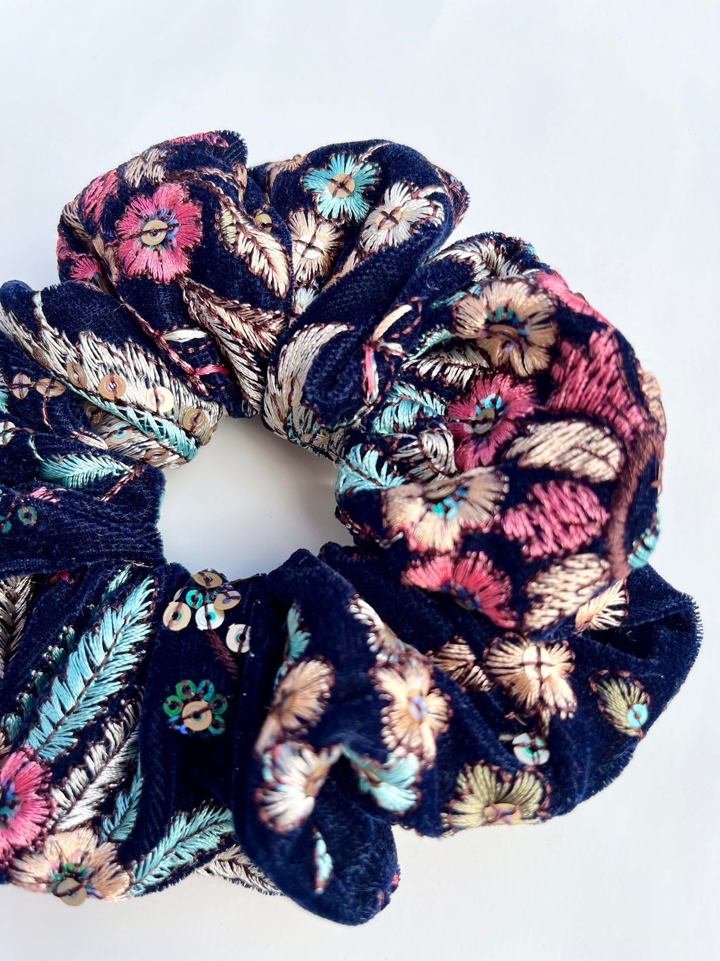Veda Embroidered Scrunchie