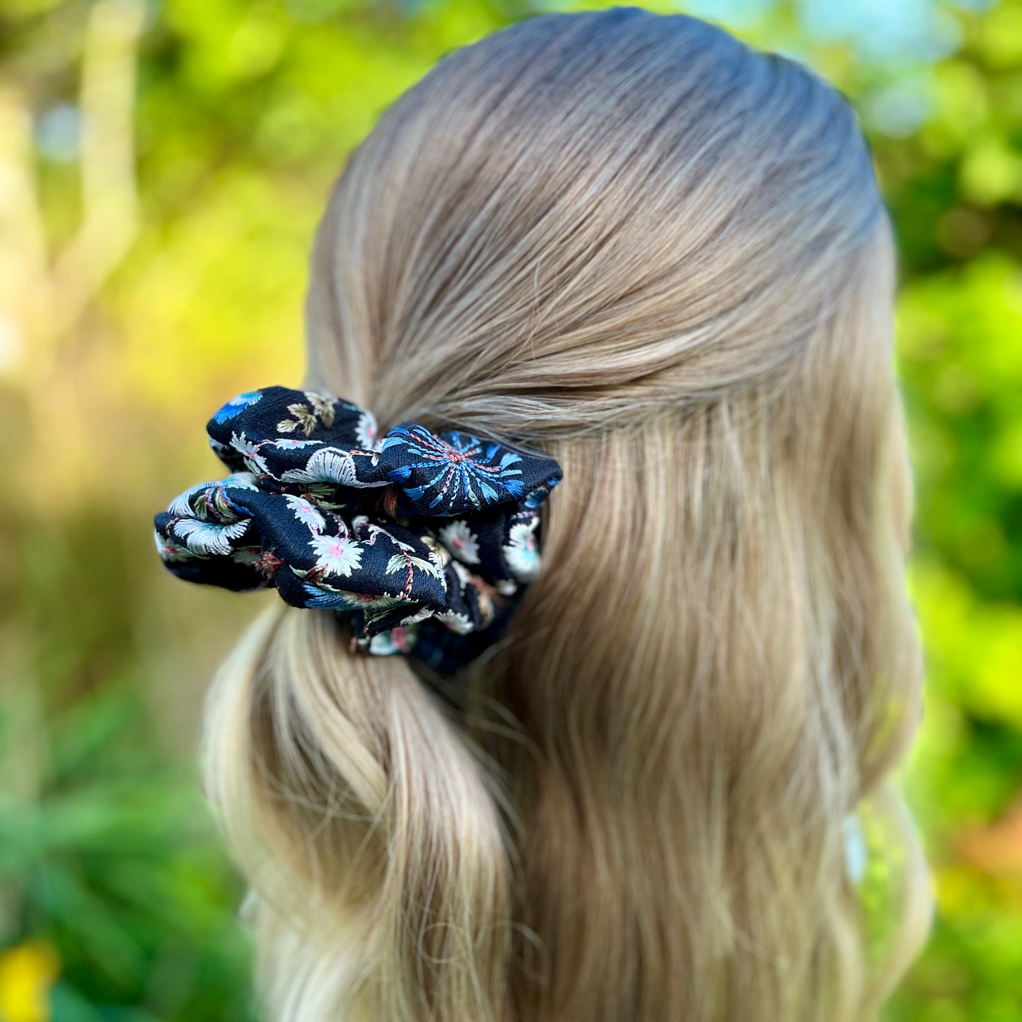 Mary Embroidered Scrunchie