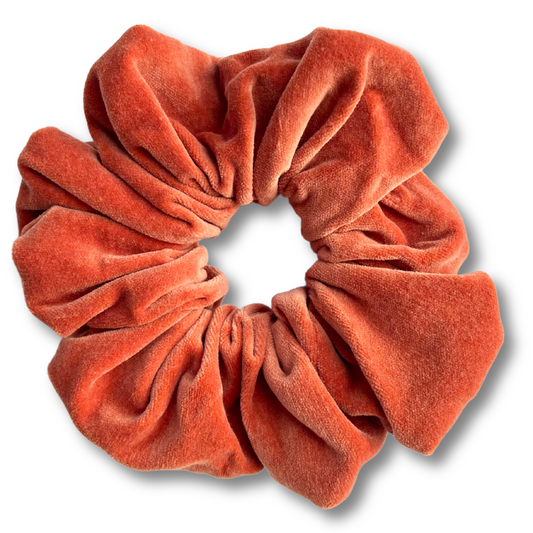 Selena Orange Velvet Scrunchie