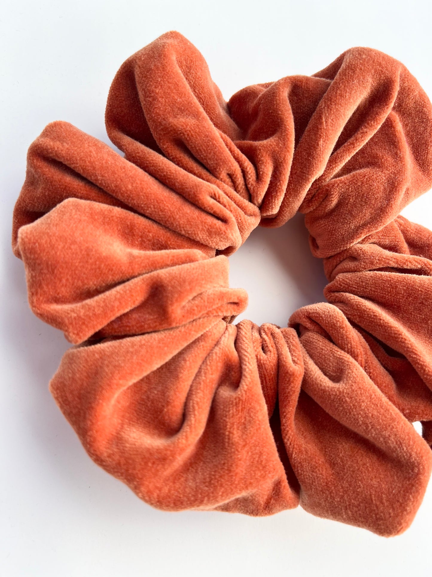 Selena Orange Velvet Scrunchie