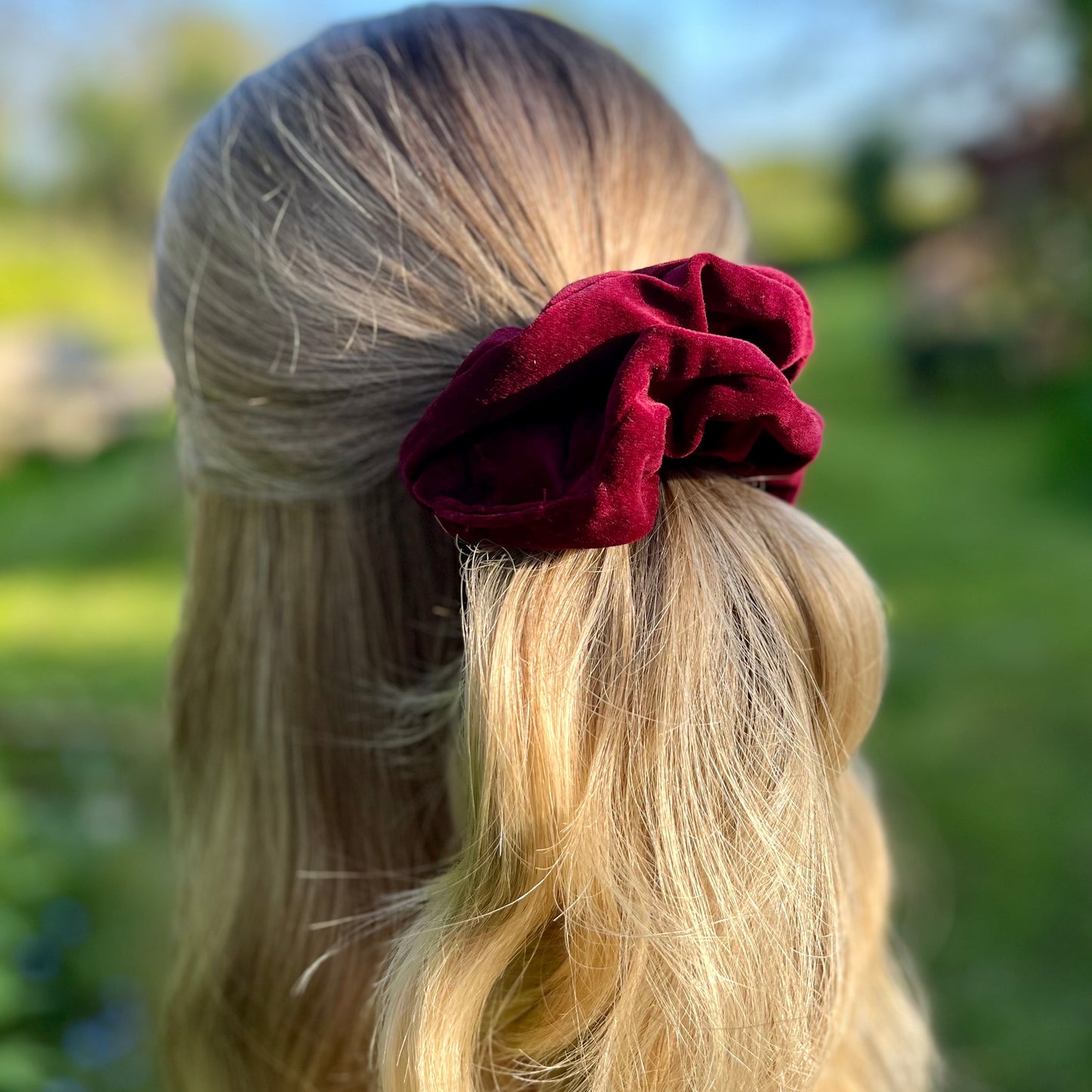 Selena Burgundy Scrunchie