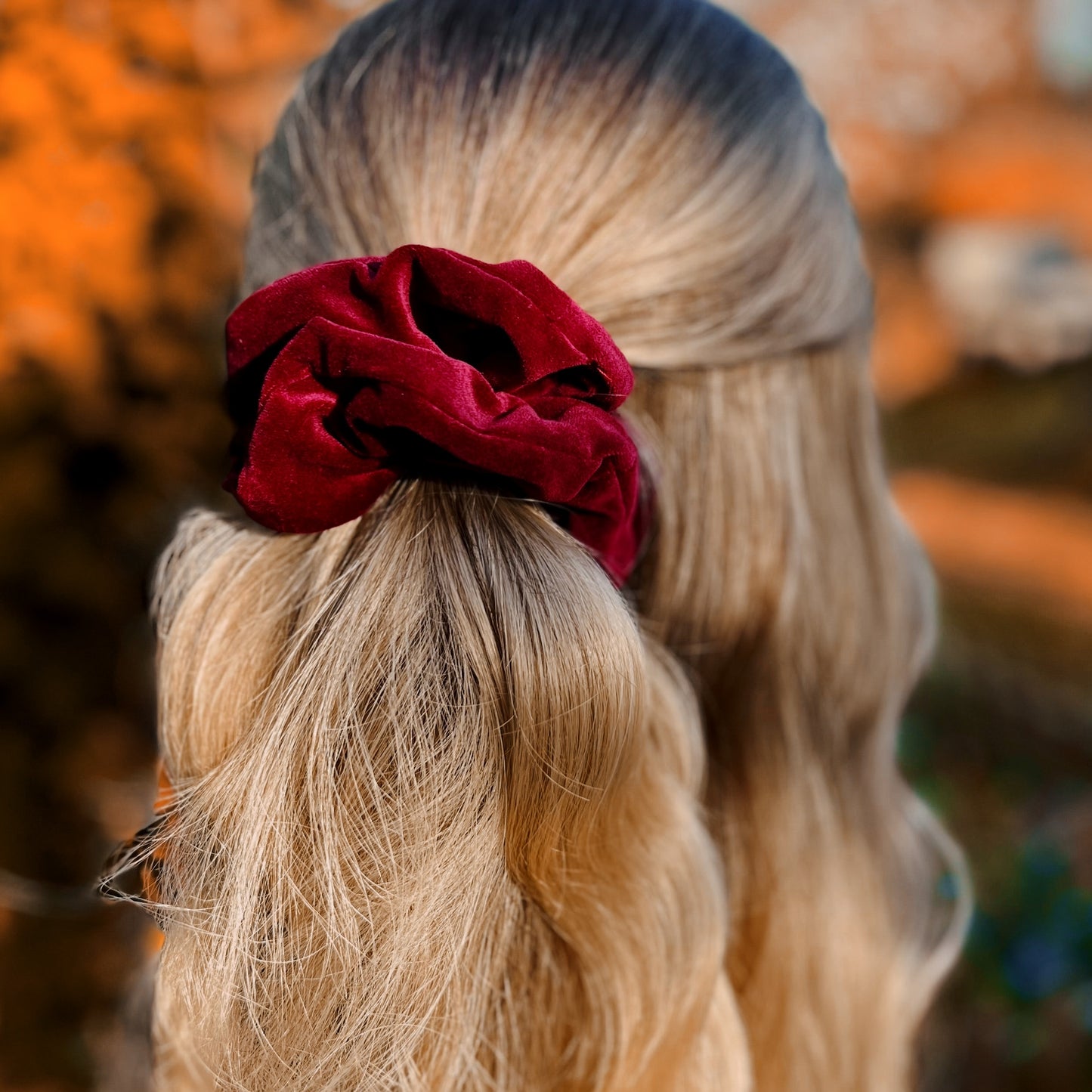Selena Burgundy Scrunchie