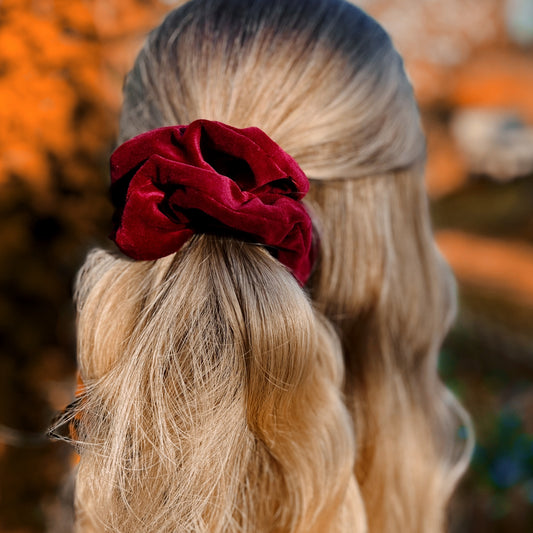 Selena Burgundy Scrunchie
