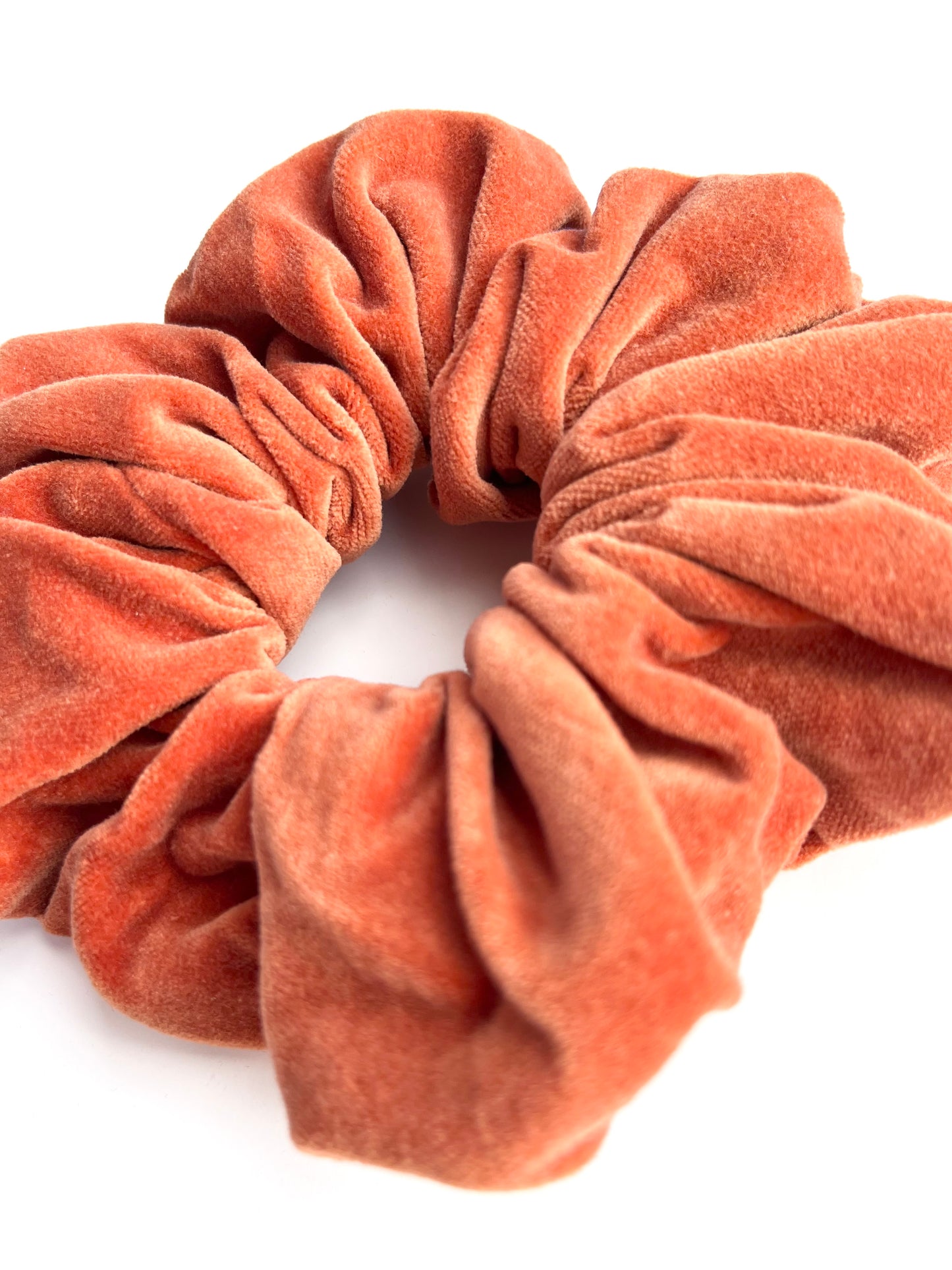 Selena Orange Velvet Scrunchie