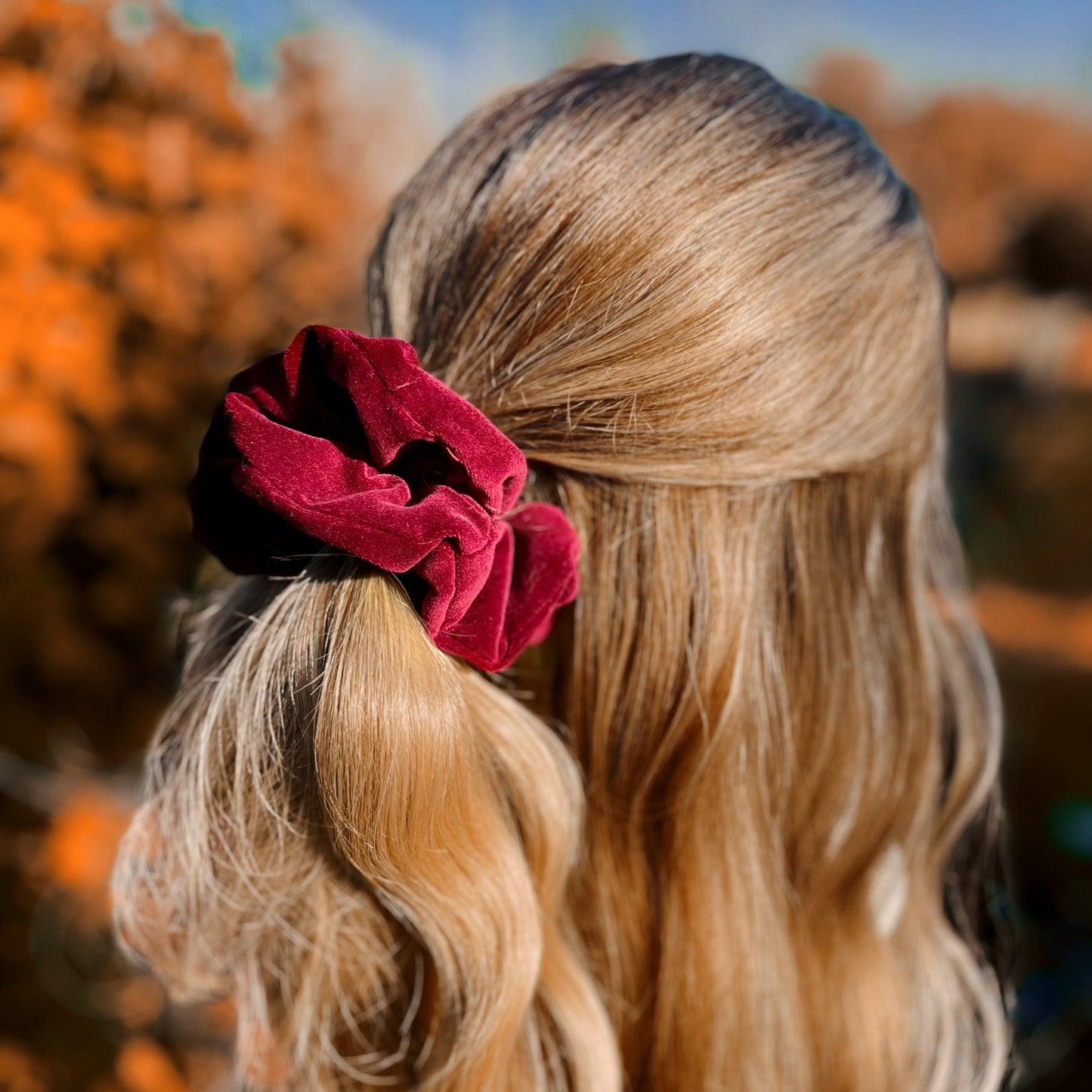 Selena Burgundy Scrunchie