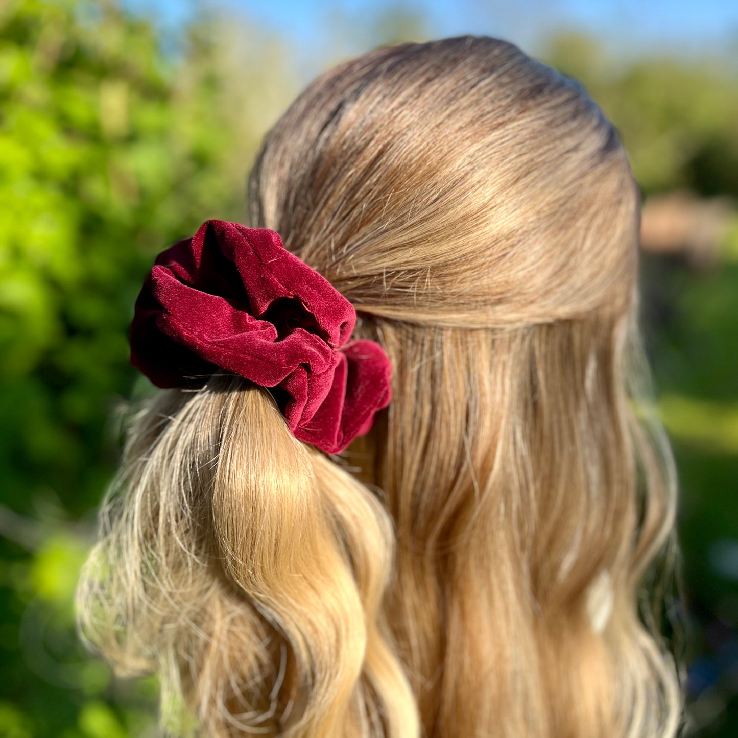 Selena Burgundy Scrunchie