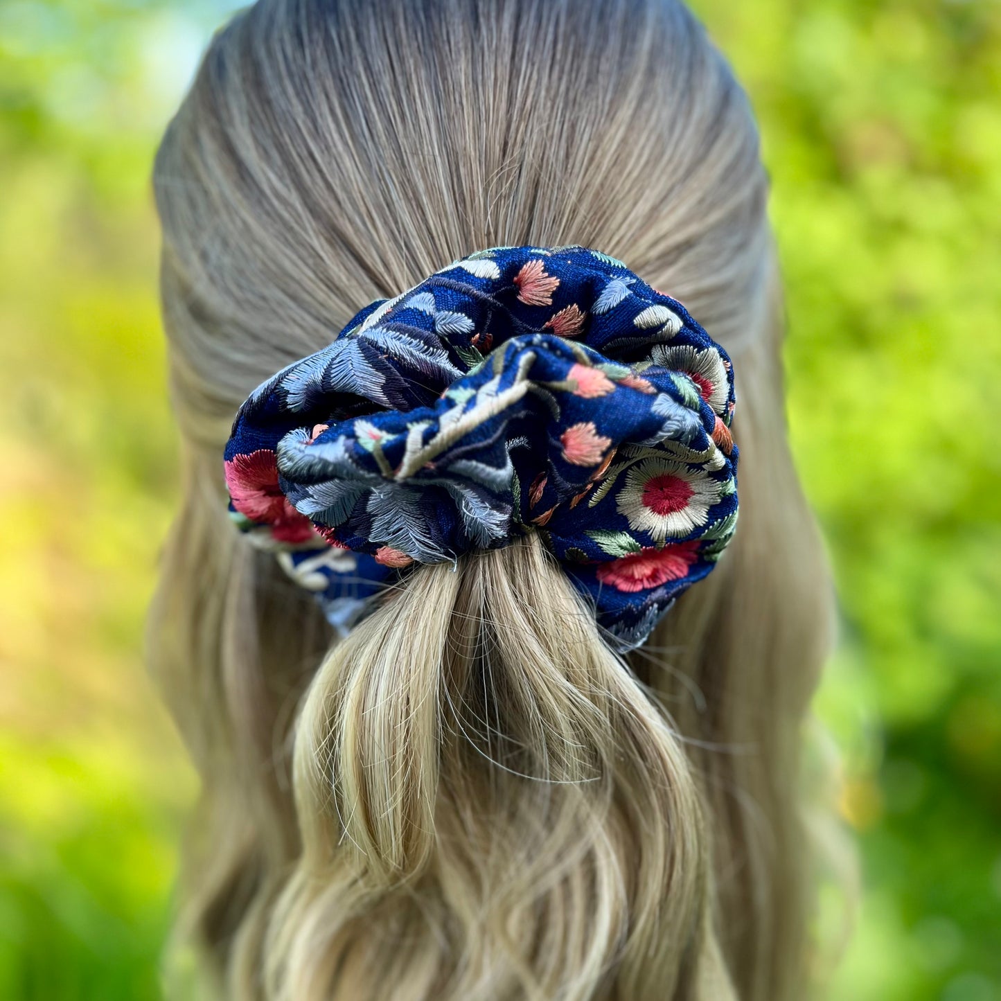 Jane Embroidered Scrunchie