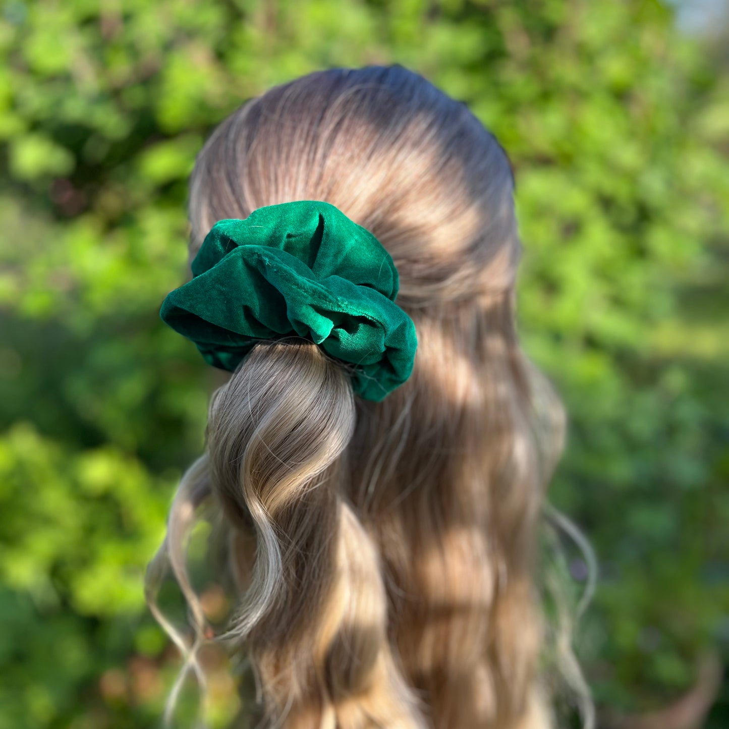Selena Green Velvet Scrunchie