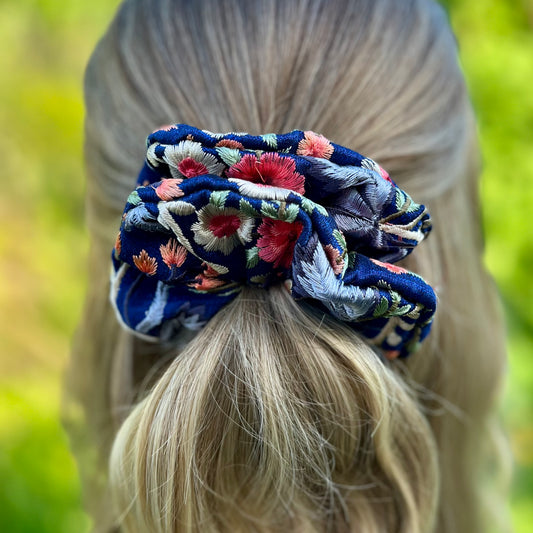 Jane Embroidered Scrunchie