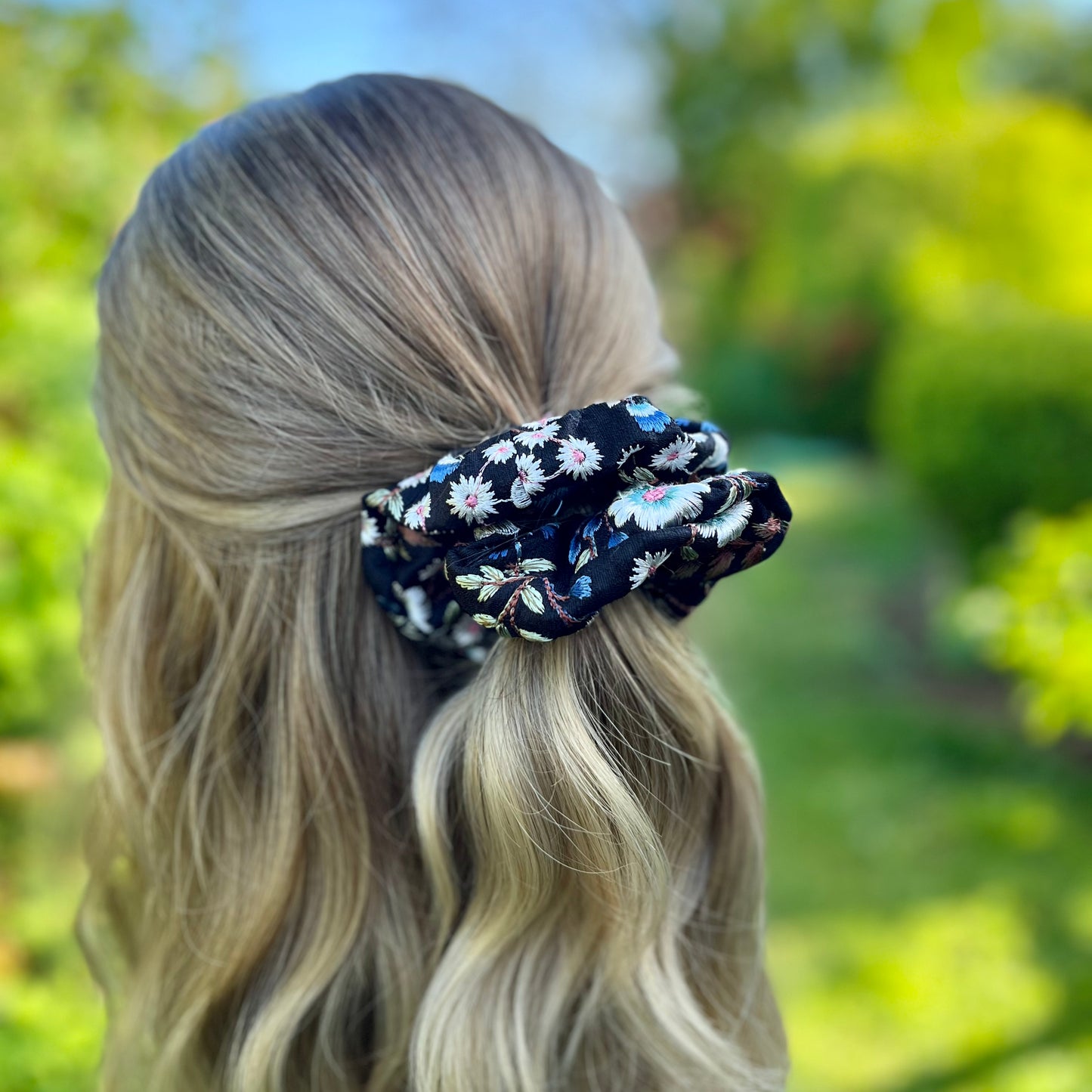 Mary Embroidered Scrunchie