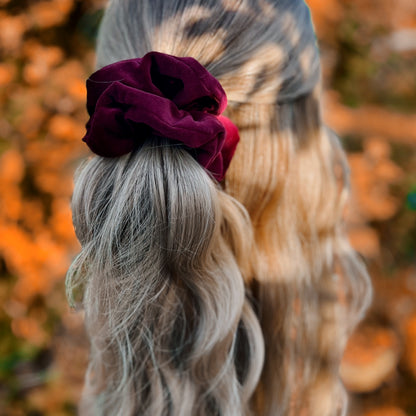 Selena Burgundy Scrunchie