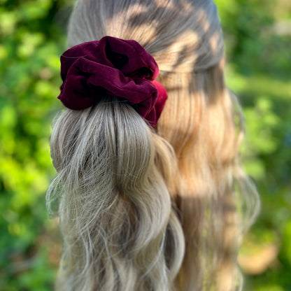 Selena Burgundy Scrunchie