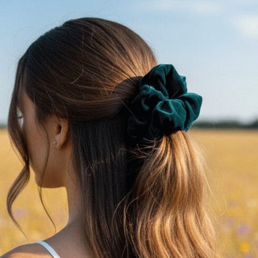Selena Dark Green scrunchie
