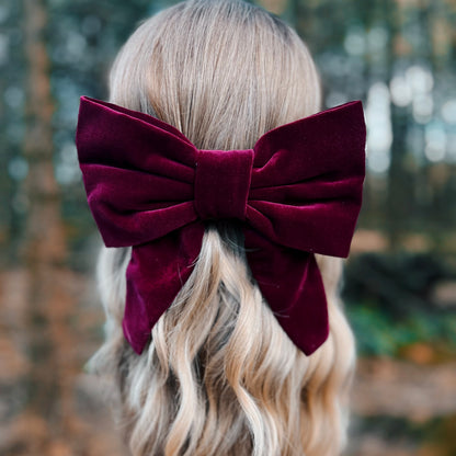 Kelly Burgundy Bow Clip