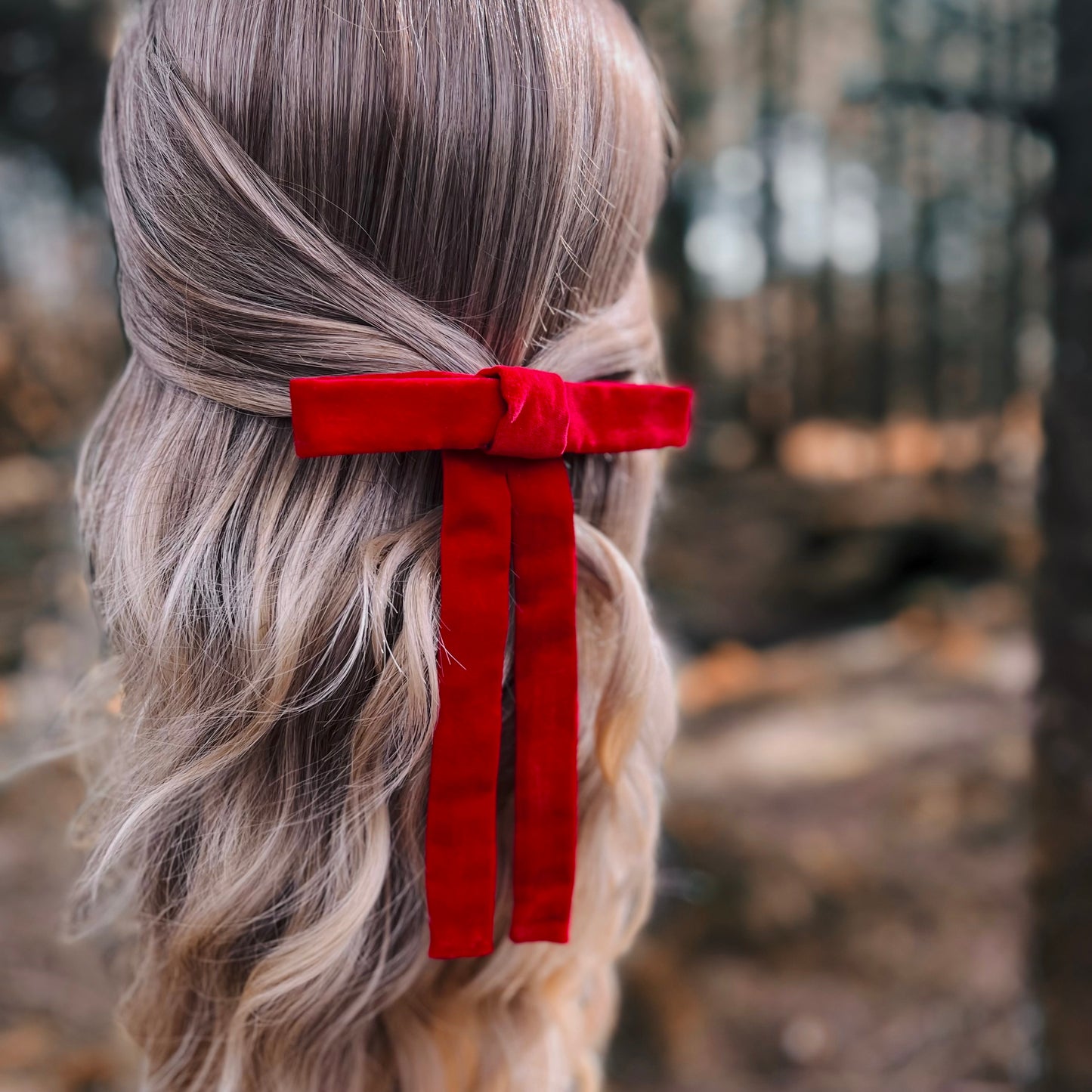 Julia Red Skinny Bow Clip