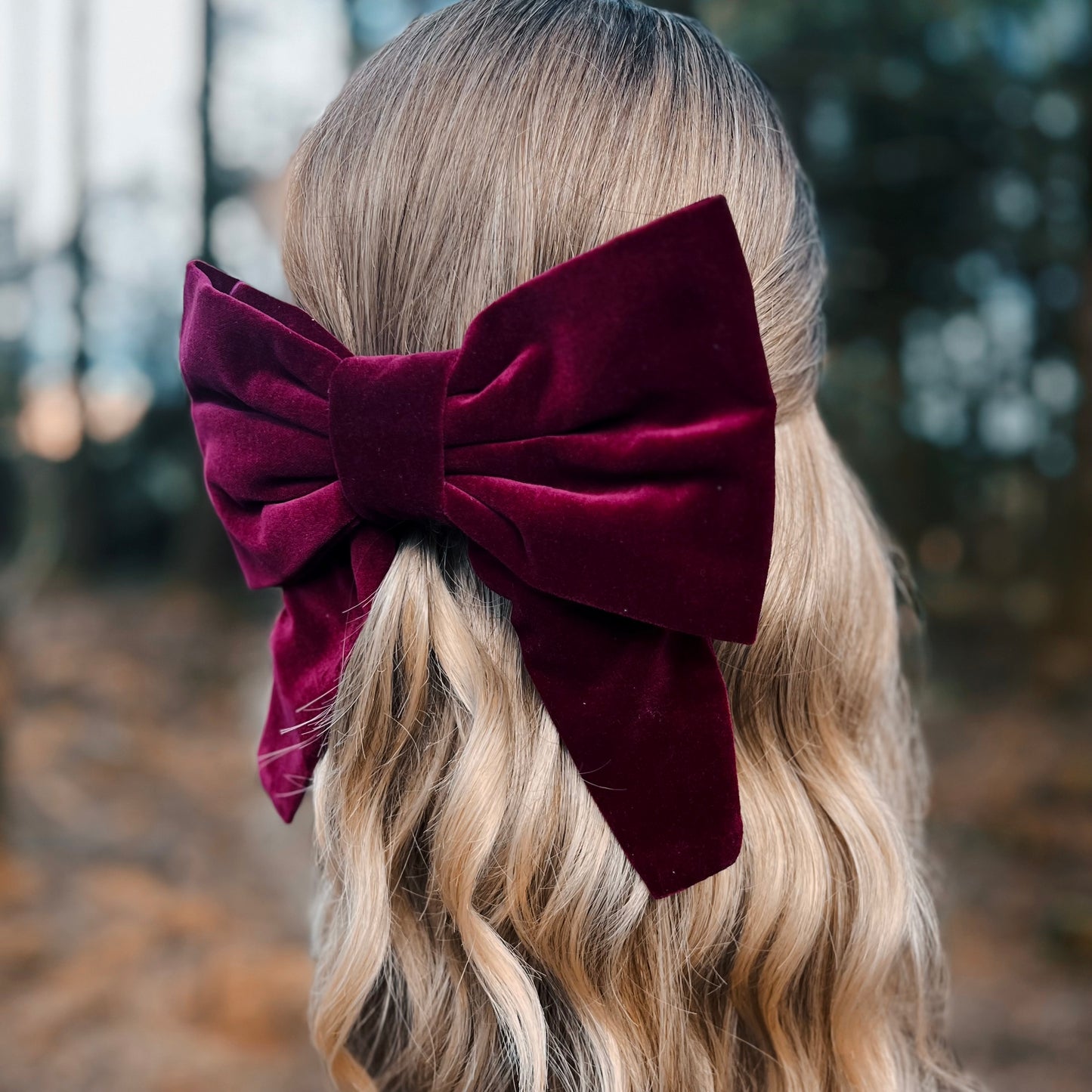 Kelly Burgundy Bow Clip