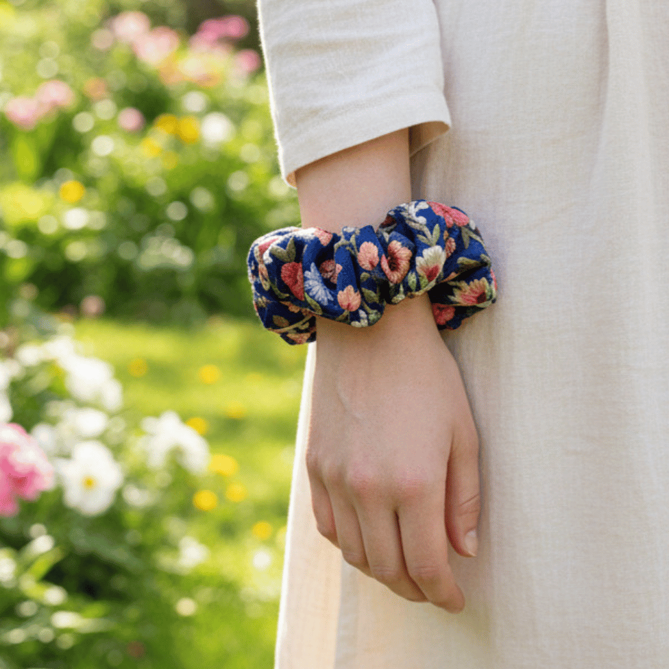 Jane Embroidered Scrunchie