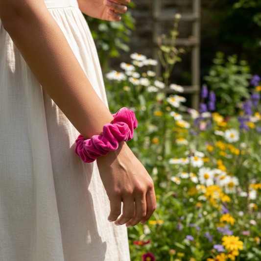 Selena Hot Pink Scrunchie