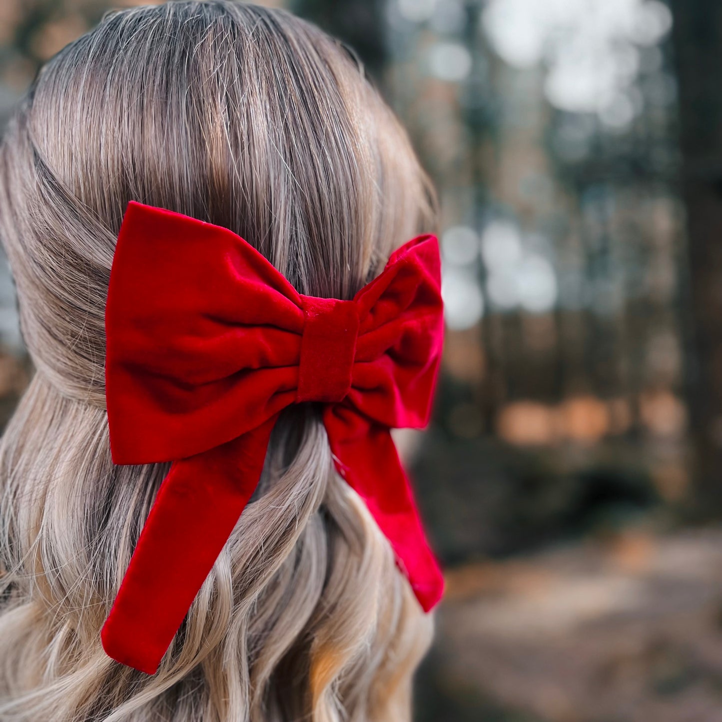 Faye Red Midi Bow Clip