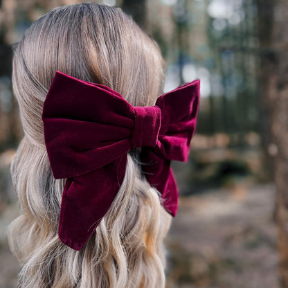 Kelly Burgundy Bow Clip