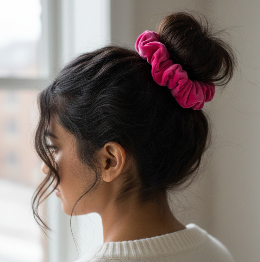 Selena Hot Pink Scrunchie